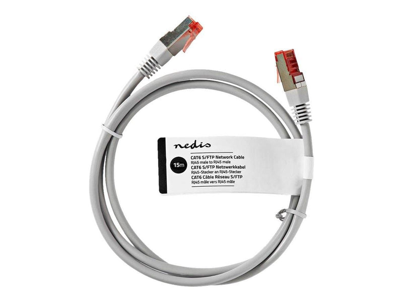 Nedis patch cable - 15 m - grey - Grau - 15 meter