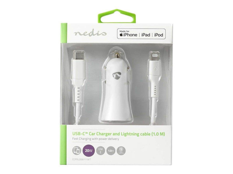 Nedis car power adapter - 24 pin USB-C - 20 Watt