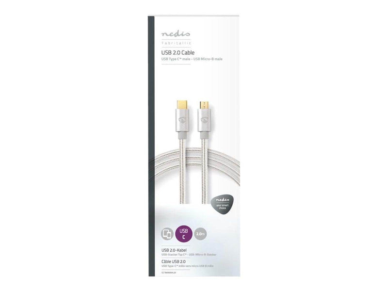 Nedis - USB-C cable - 24 pin USB-C to Micro-USB Type B - 2 m