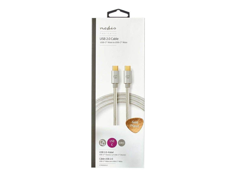 Nedis Charge & AV Support Cable - USB-C cable - 24 pin USB-C to 24 pin USB-C - 2 m