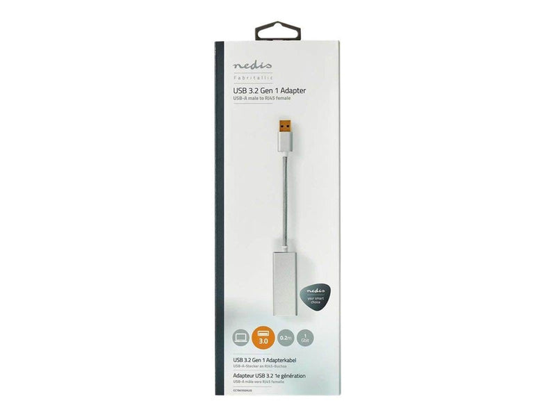 Nedis - network / USB adapter - USB 3.2 Gen 1 - Gigabit Ethernet x 1