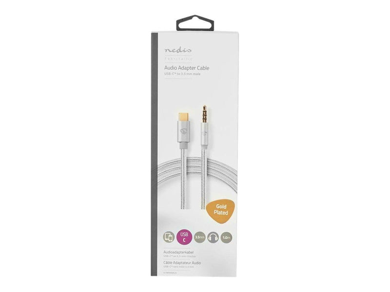 Nedis USB-C to headphone jack adapter - audio / USB - 1 m