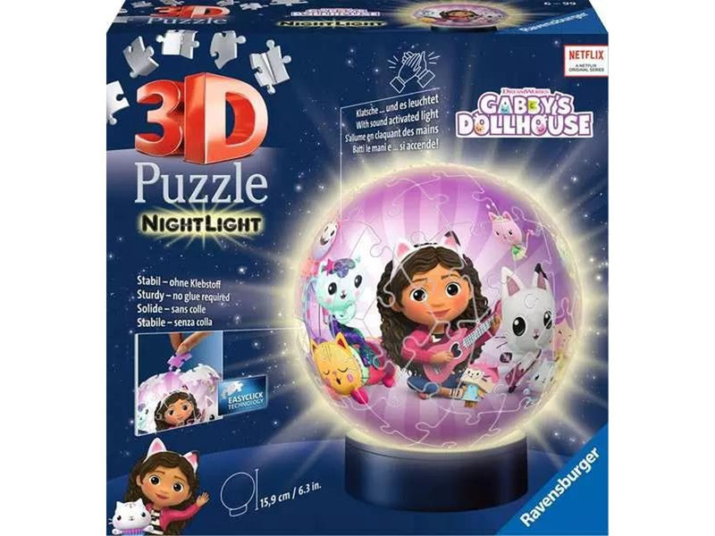 Gabby's Dollhouse Night Light 72 pcs 3D Puzzle 3D Puzzle