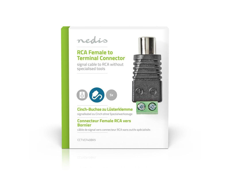 Nedis CCTV Security Connector | 2-Way Terminal Block | DIN Female