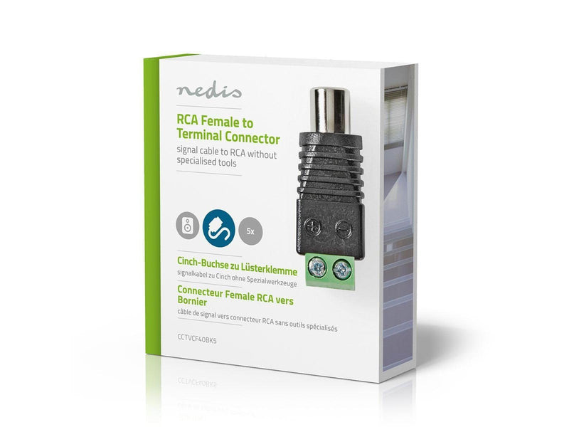 Nedis CCTV Security Connector | 2-Way Terminal Block | DIN Female