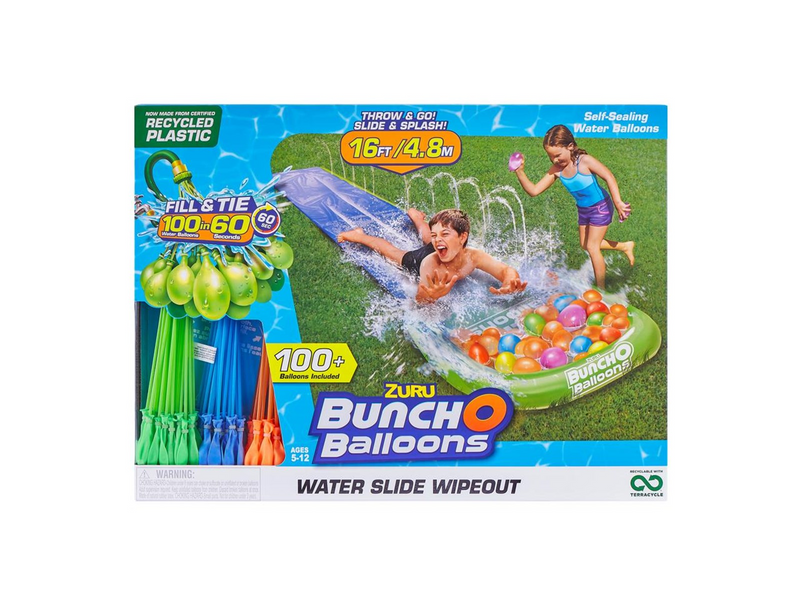 Zuru Bunch O Balloons - Water Slide Single Lane w/ 100 Water Balloons (60178/56317)