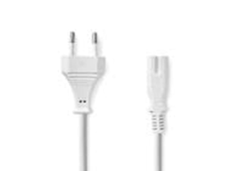 Nedis Power Cable | Euro Male | IEC-320-C7 | Straight | Straight | Nickel Plated | 2.00 m