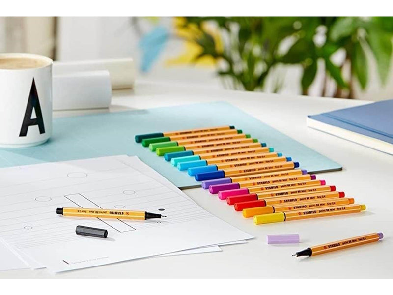 STABILO - Pen 88 fineliner ARTY cardboard wallet of 65 colors