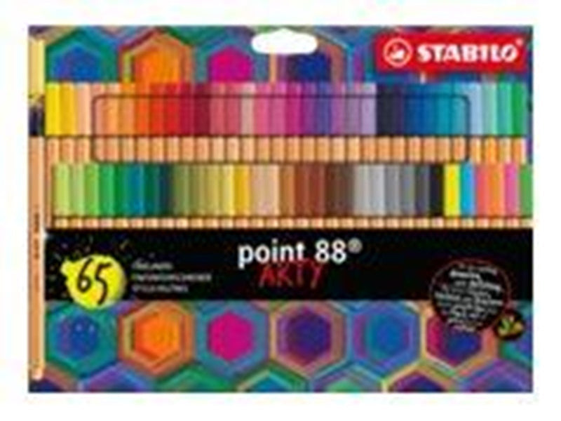 STABILO - Pen 88 fineliner ARTY cardboard wallet of 65 colors