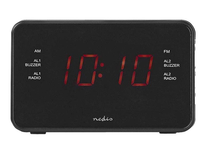Nedis CLAR002BK - clock radio - AM/FM