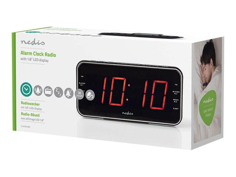 Nedis CLAR004BK - clock radio - AM/FM