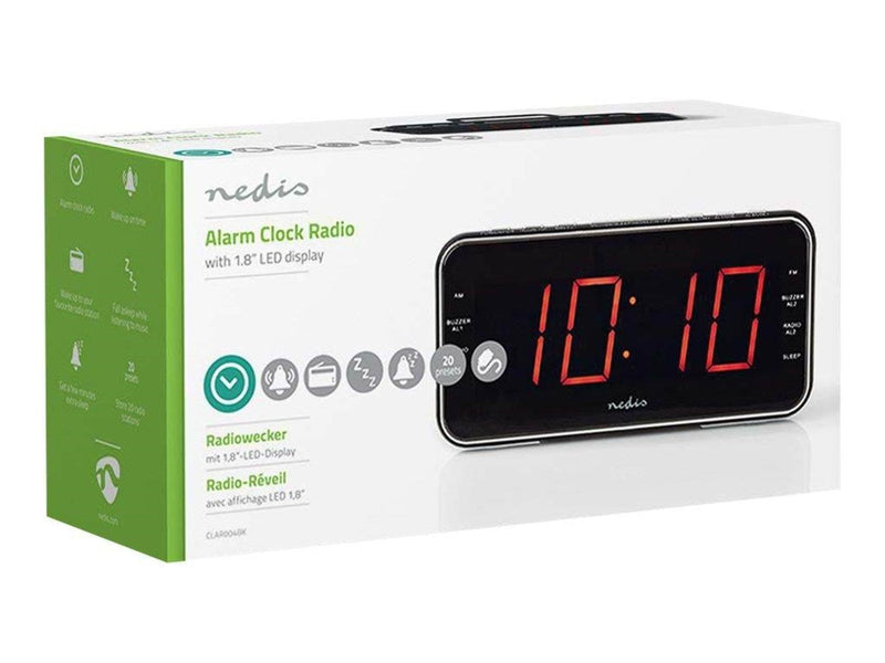Nedis CLAR004BK - clock radio - AM/FM