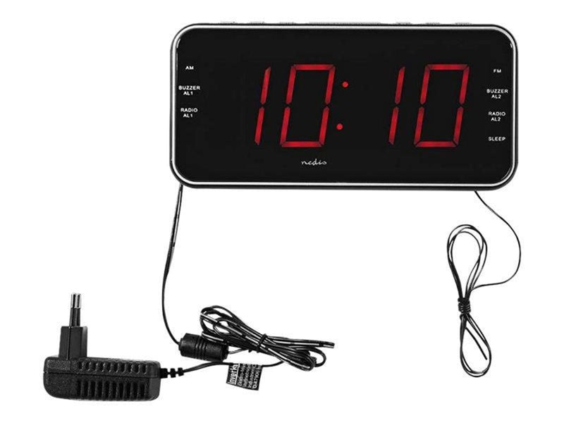 Nedis CLAR004BK - clock radio - AM/FM