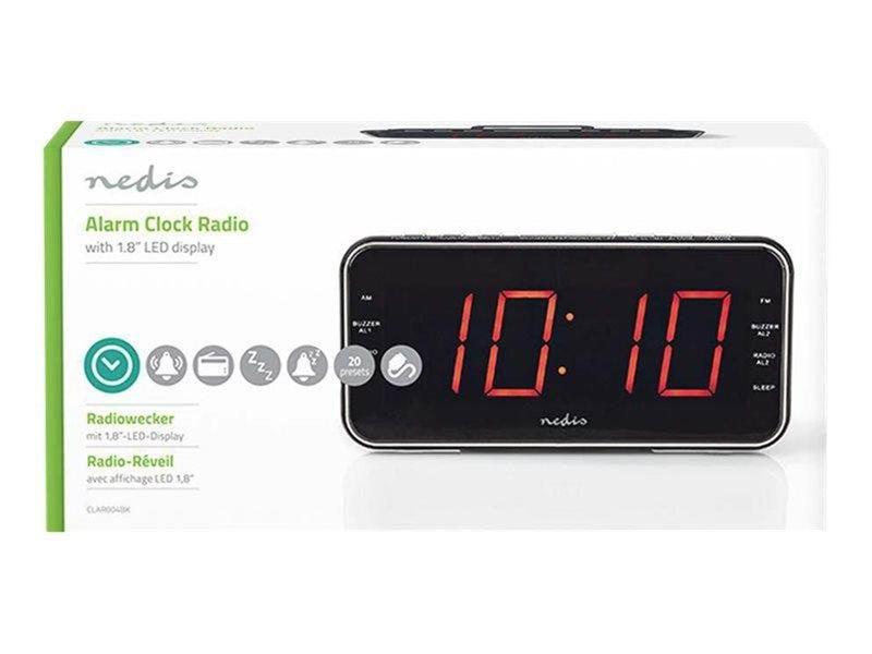 Nedis CLAR004BK - clock radio - AM/FM