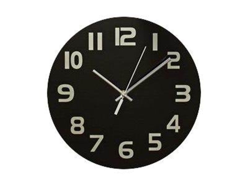 Nedis Easy To Read Numbers - clock - quartz - wall mountable - 30 cm - black