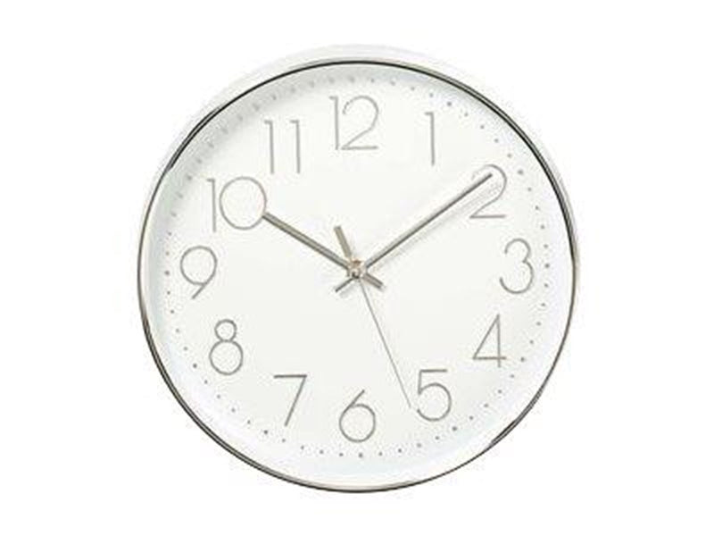 Nedis - clock - quartz - wall mountable - 30 cm - white silver