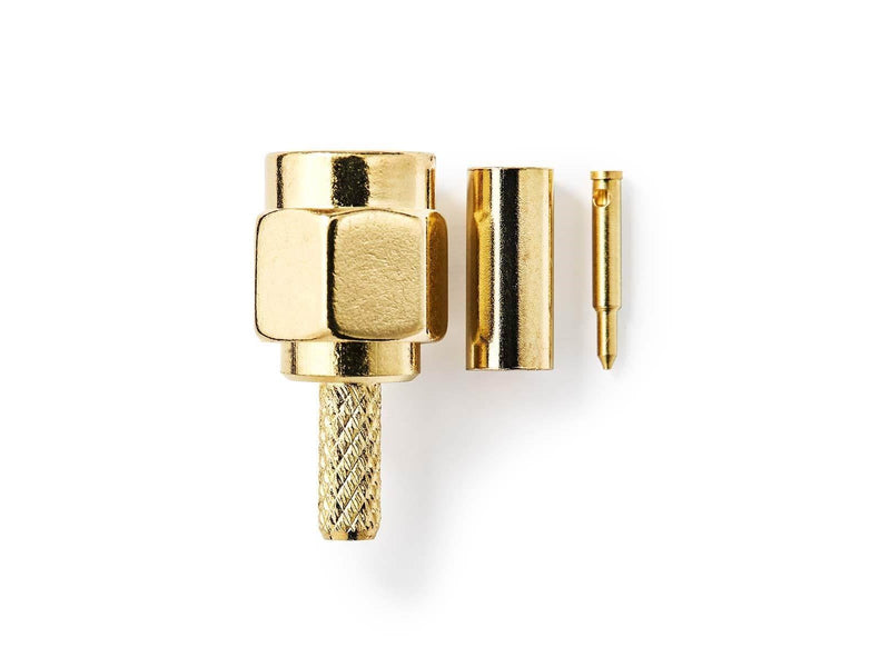 Nedis SMA Connector | Straight | Male | Gold Plated | 50 Ohm
