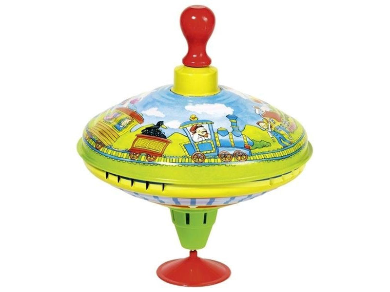 Goki - Humming top with wooden handle train