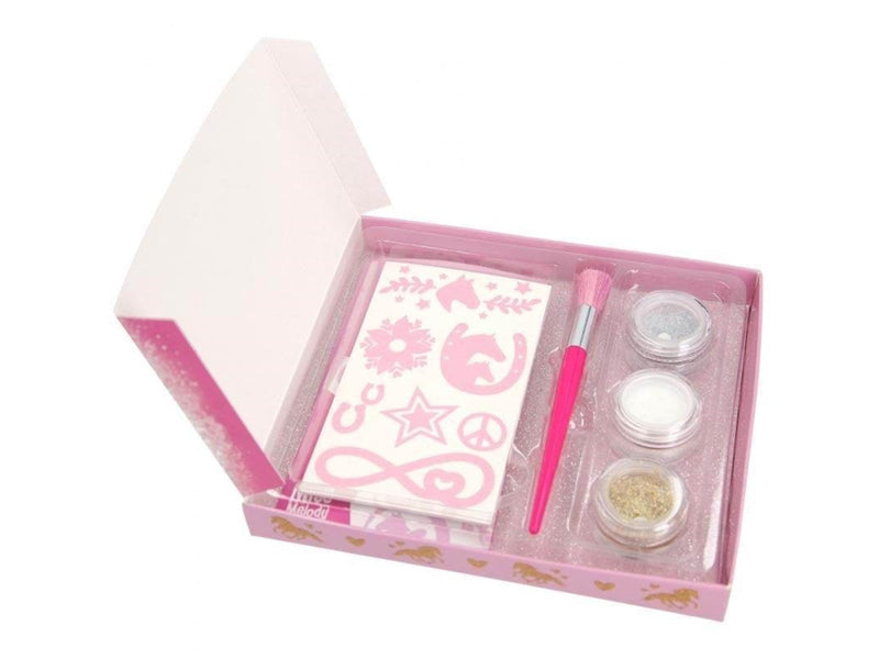 Miss Melody Glitter Tattoo Set