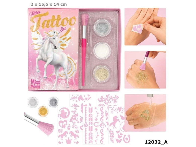 Miss Melody Glitter Tattoo Set