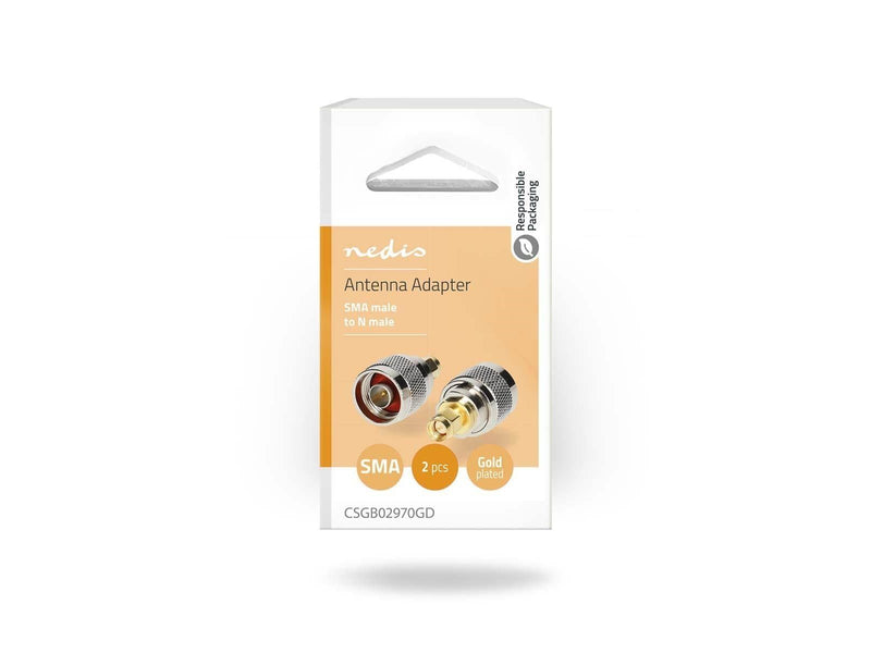 Nedis SMA adapter | SMA Male | N Male | Gold Plated | 50 Ohm