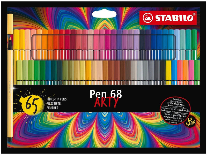STABILO - Pen 68 ARTY cardboard wallet of 65 colors