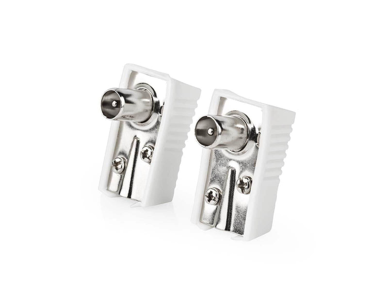 Nedis IEC (Coax) Connector | Angled | Male | Nickel Plated