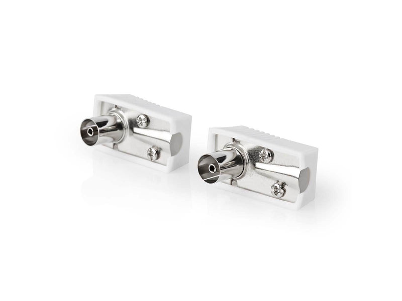 Nedis IEC (Coax) Connector | Angled | Female | Nickel Plated | 75 Ohm