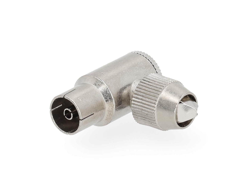 Nedis IEC (Coax) Connector | Angled 90° | Female | Nickel Plated