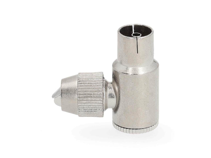 Nedis IEC (Coax) Connector | Angled 90° | Female | Nickel Plated