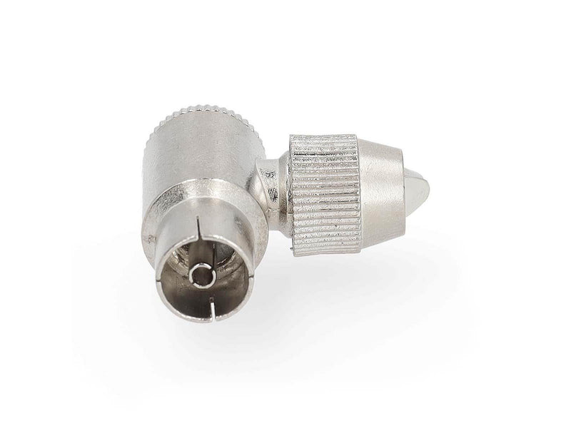 Nedis IEC (Coax) Connector | Angled 90° | Female | Nickel Plated
