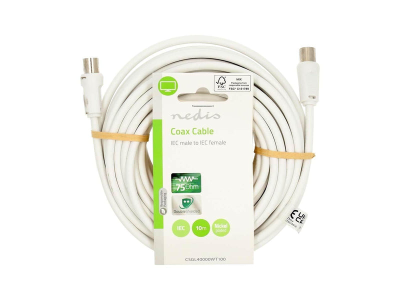 Nedis Coax Cable | IEC (Coax) Male | IEC (Coax) Female | Nickel Plated
