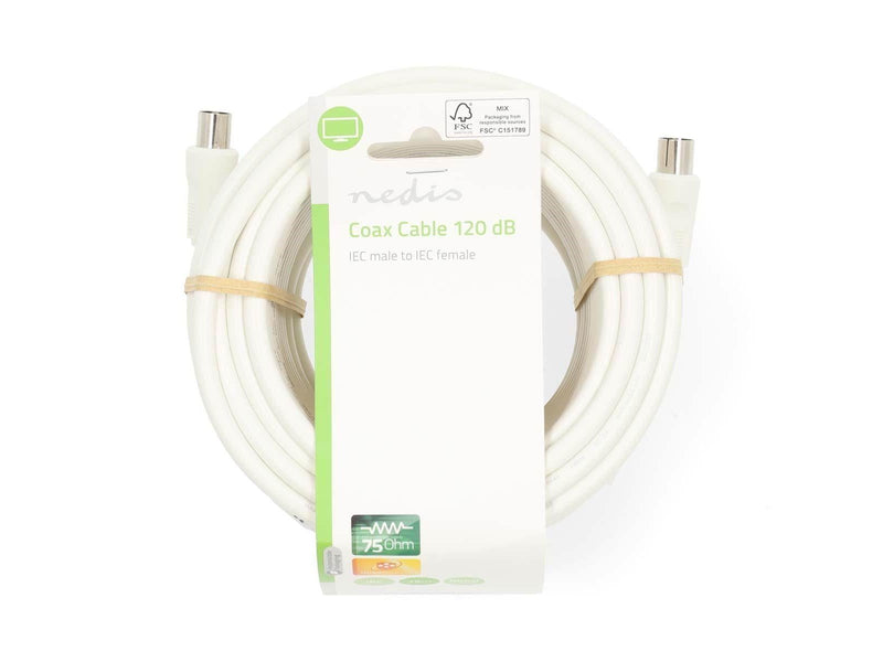 Nedis Coax Cable | IEC (Coax) Male | IEC (Coax) Female | Nickel Plated