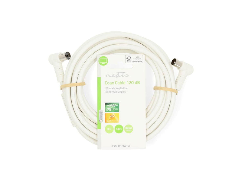 Nedis Coax Cable | IEC (Coax) Male | IEC (Coax) Female | Nickel Plated