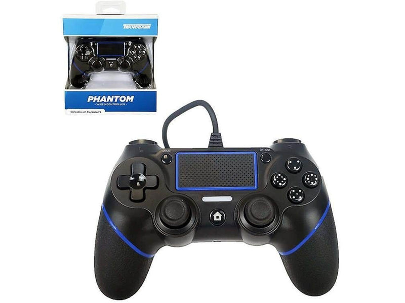 Teknogame Phantom P4 - Black - Wired Controller - Sony PlayStation 4