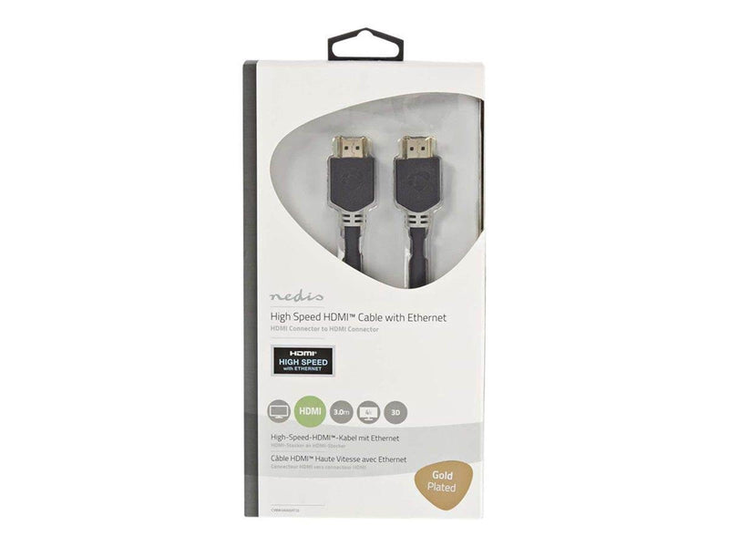 Nedis HDMI cable with Ethernet - 3 m
