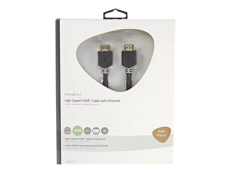 Nedis HDMI cable with Ethernet - 7.5 m