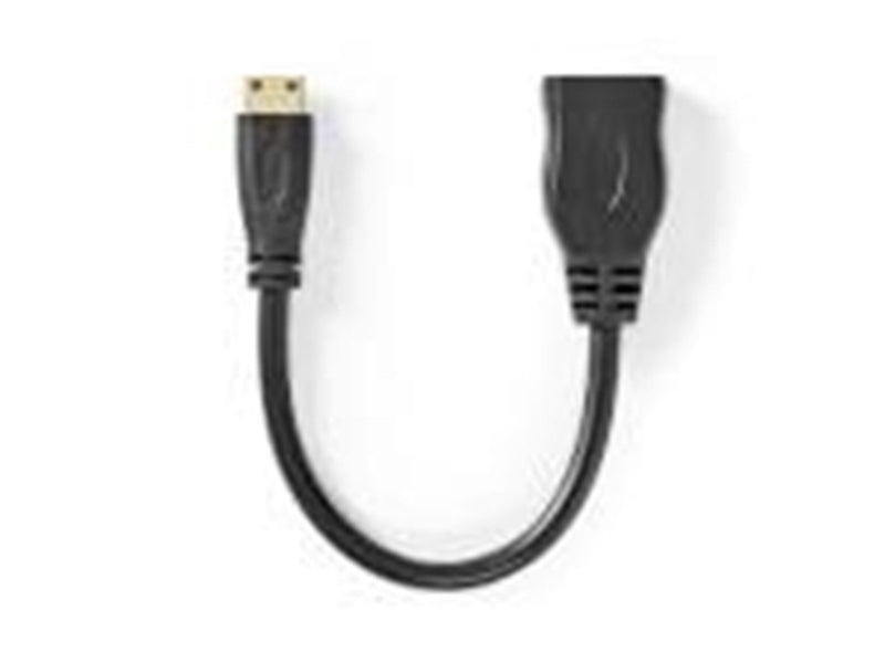 Nedis High Speed HDMI Cable with Ethernet | 4K@30Hz | 10.2 Gbps | 0.20 m | Round | PVC | Black