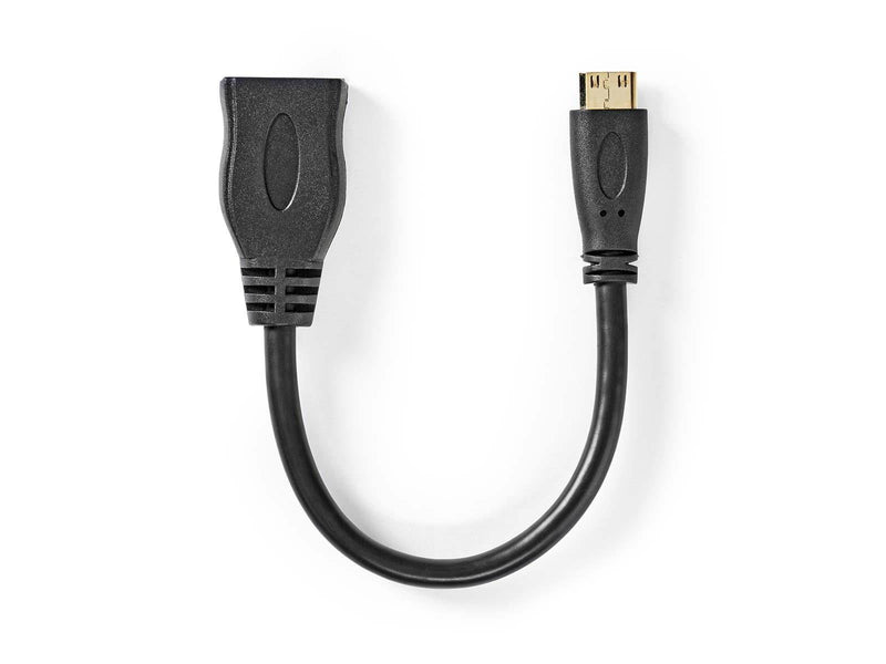 Nedis High Speed HDMI Cable with Ethernet | 4K@30Hz | 10.2 Gbps | 0.20 m | Round | PVC | Black