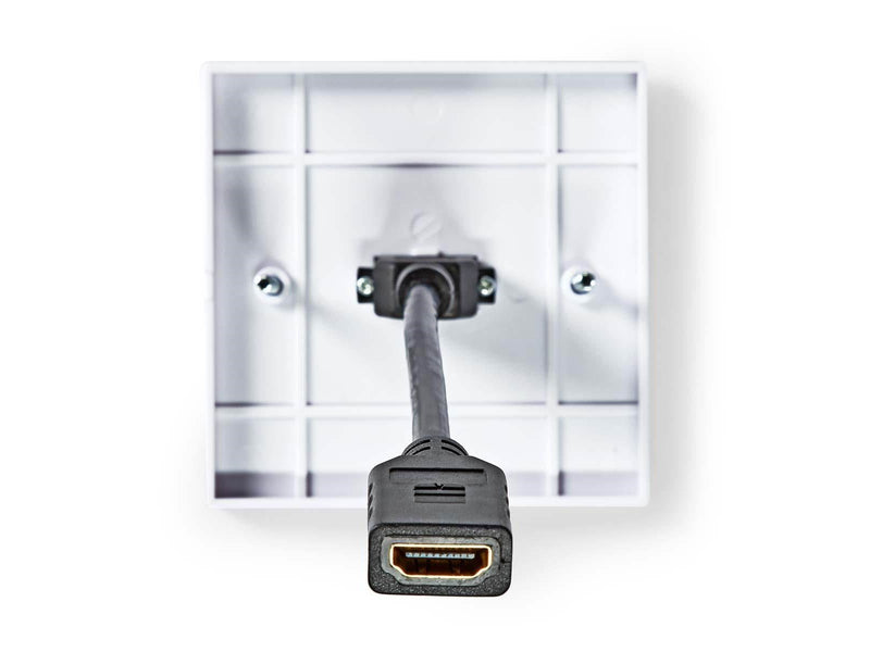 Nedis HDMI Wall Box | 4K@60Hz | HDMI™ Output | Black | 18 Gbps | Gold Plated