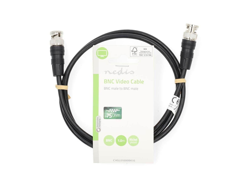 Nedis BNC Video Cable | BNC Male | BNC Male | Nickel Plated | 75 Ohm | 1.00 m