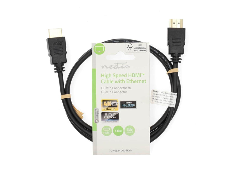 Nedis High Speed HDMI Cable with Ethernet | 4K@60Hz | ARC | 18 Gbps | 10.0 m