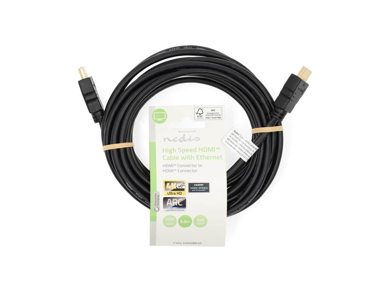Nedis High Speed HDMI Cable with Ethernet | 4K@60Hz | ARC | 18 Gbps | 5.00 m