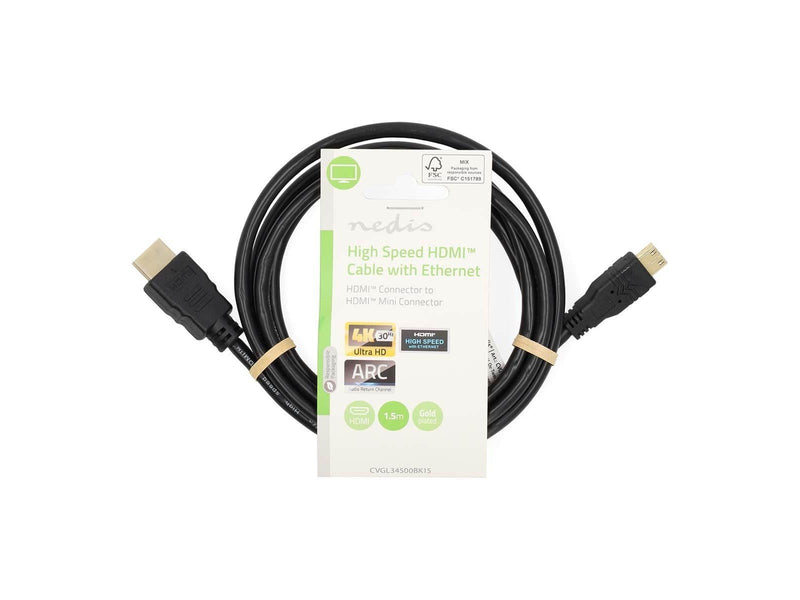 Nedis High Speed HDMI Cable with Ethernet | 4K@30Hz | 10.2 Gbps | 1.50 m