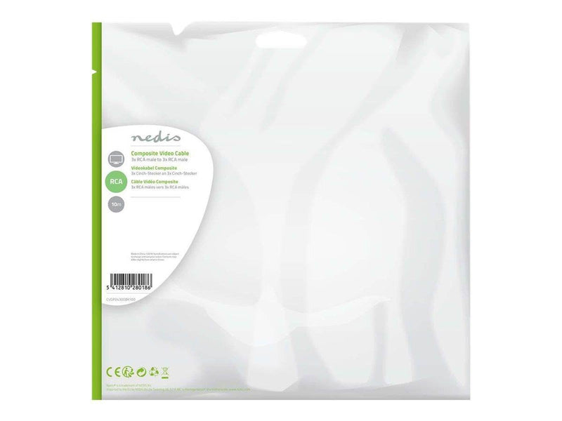 Nedis video / audio cable - composite video / audio - 10 m