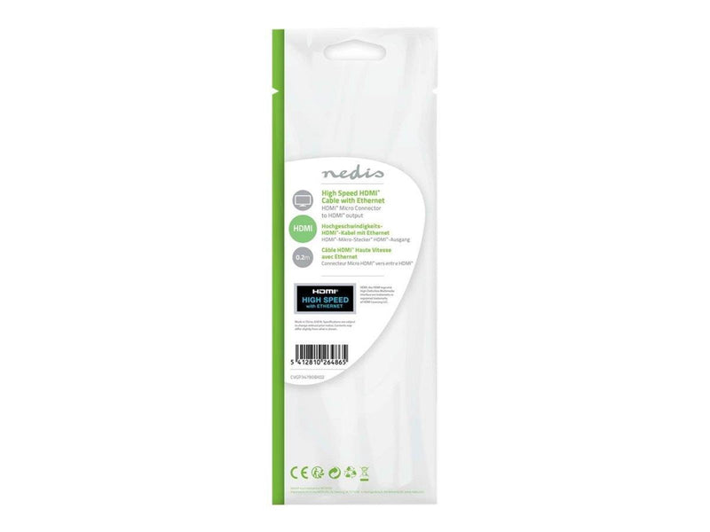 Nedis HDMI cable with Ethernet - 20 cm