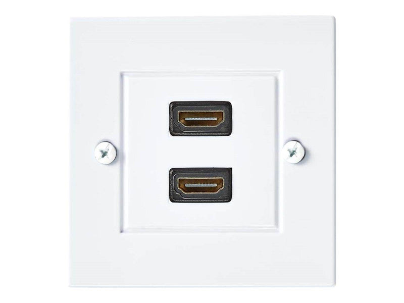 Nedis - HDMI-outlet - 1 gang - 2 HDMI sockets - black