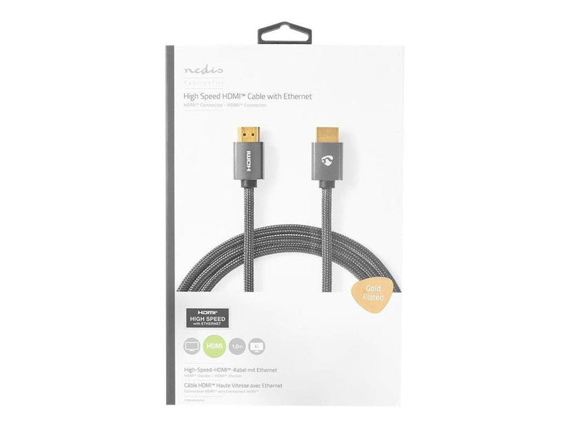 Nedis HDMI cable with Ethernet - 1 m