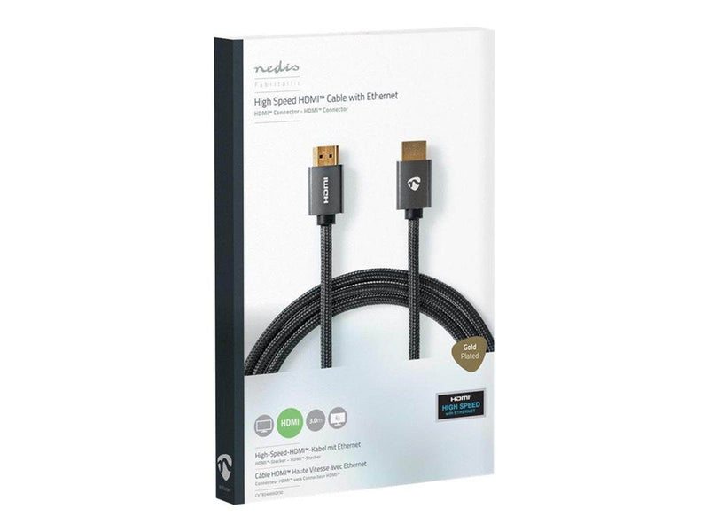 Nedis HDMI cable with Ethernet - 3 m