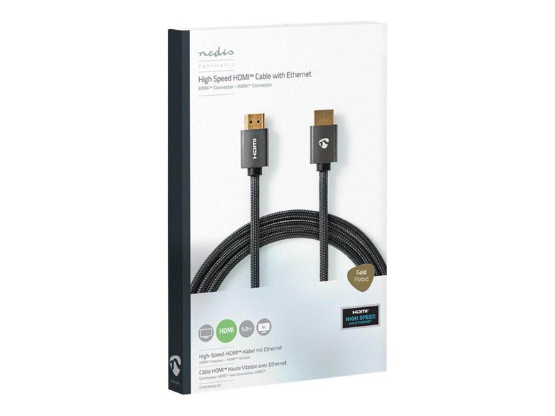 Nedis HDMI cable with Ethernet - 5 m